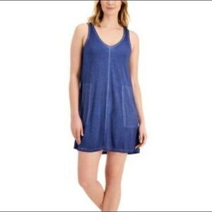 Jenni Sailors Delight Blue Washed Chemise Tank Nightgown Women's Small NWT